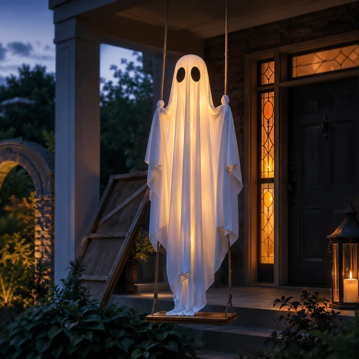 🔥 Limited Time 50% OFF 👻✨ Large Hanging Ghost on Swing – Add Spooky Magic to Your Porch This Halloween! 🎃🌙
