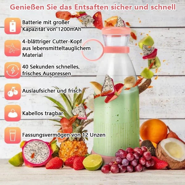 Portabler Entsafter Bestseller | 🌟 Frischer Saft, jederzeit und überall!