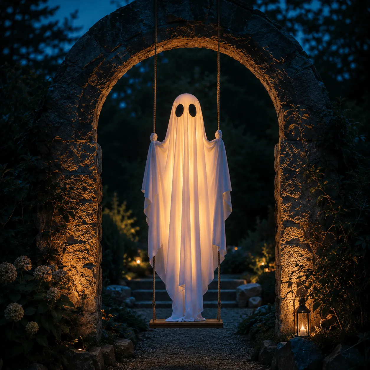 🔥 Limited Time 50% OFF 👻✨ Large Hanging Ghost on Swing – Add Spooky Magic to Your Porch This Halloween! 🎃🌙