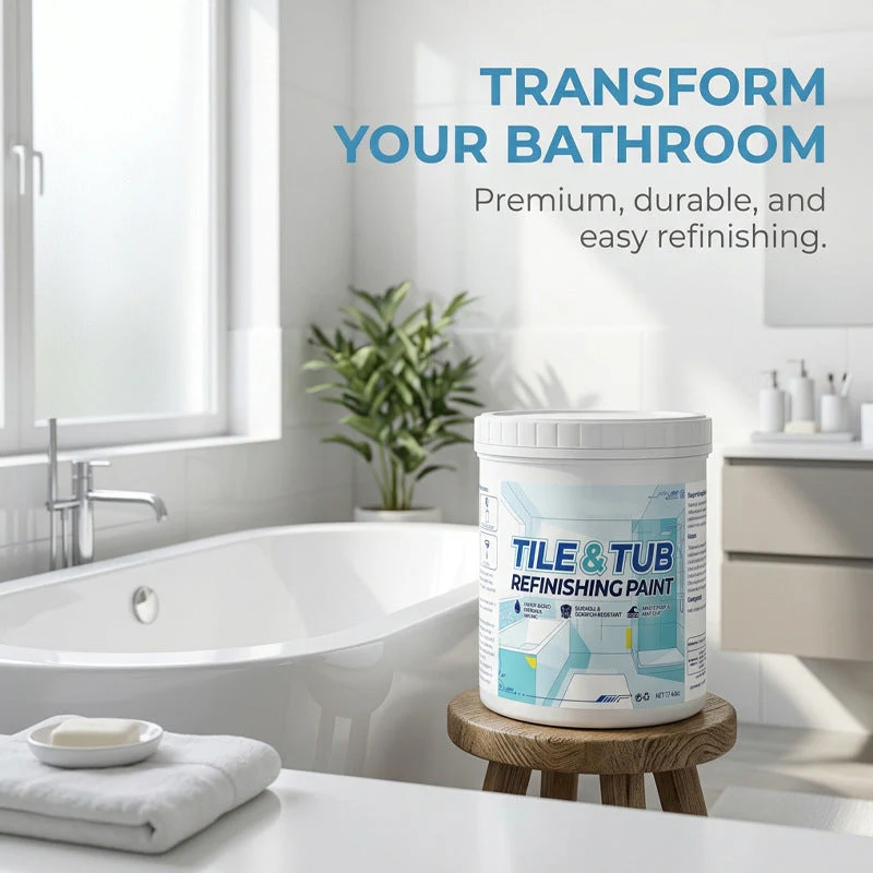 🥳2026 HOT SALE🥳💞50K+ SOLD!🛁🎨 50% OFF! Tile & Tub Refinishing Paint Kit – Waterproof, anti‑slip finish. Covers stains & cracks. Easy DIY, no pro needed. ✨🛡️