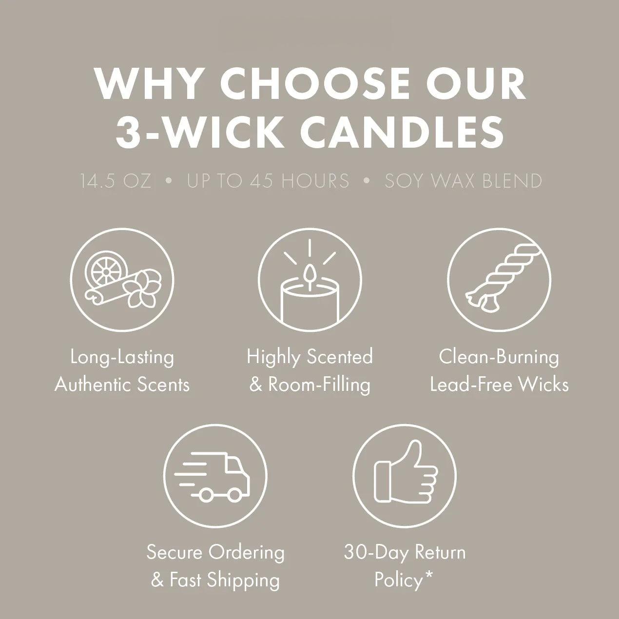 Odor Eliminating Teakwood 3-Wick Candle