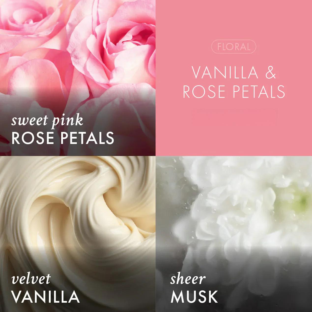 Vanilla & Rose Petals Aromatherapy 3-Wick Candle