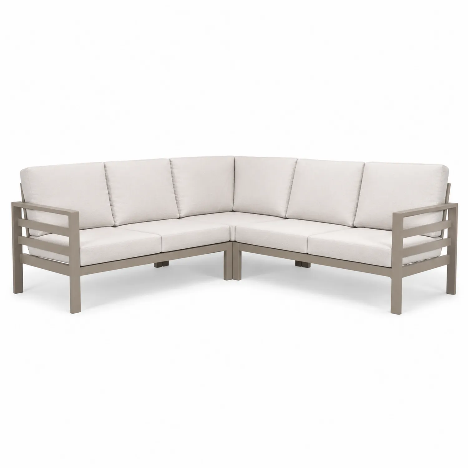 Sofa narożna metalowa z poduszkami 200x200 cm