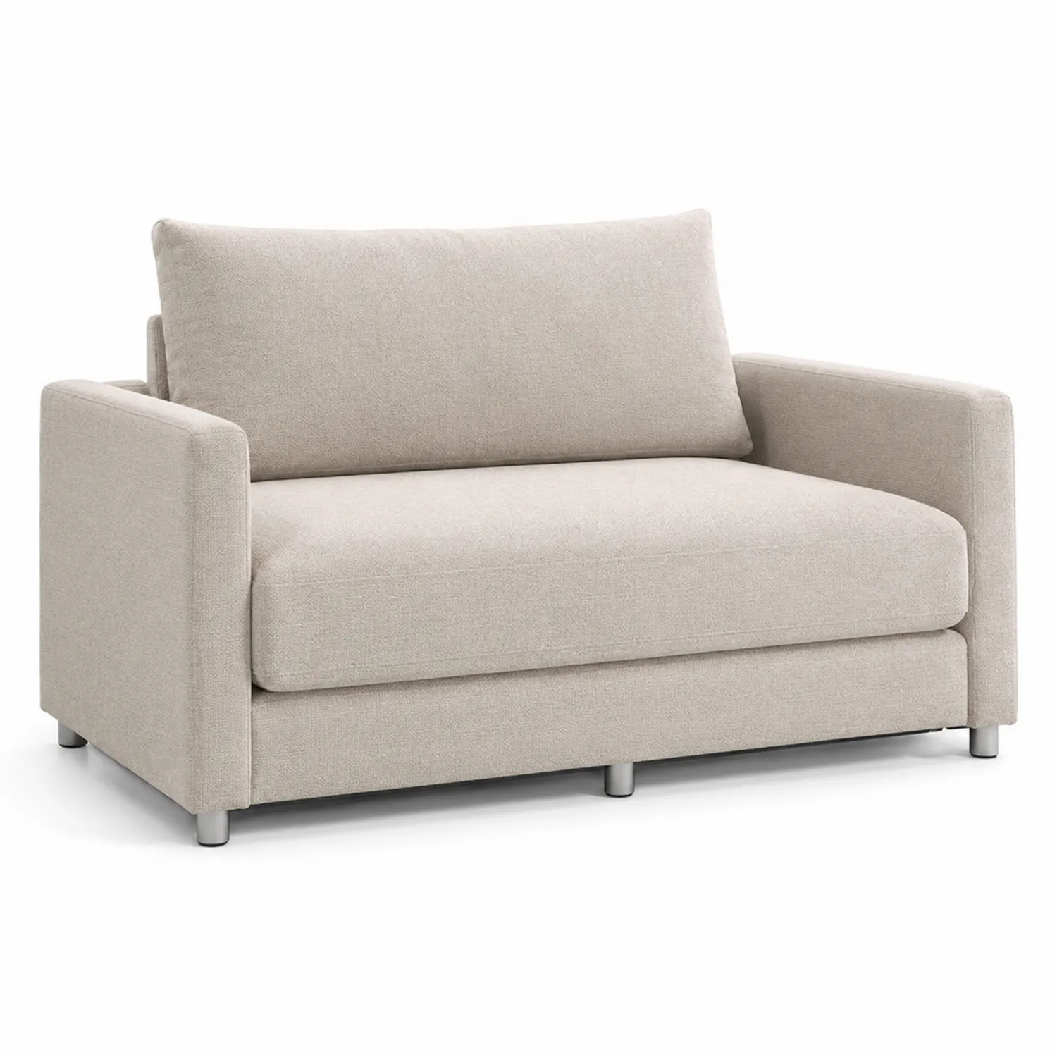 Dwuosobowa sofa tkanina beżowa 150x80x85 cm