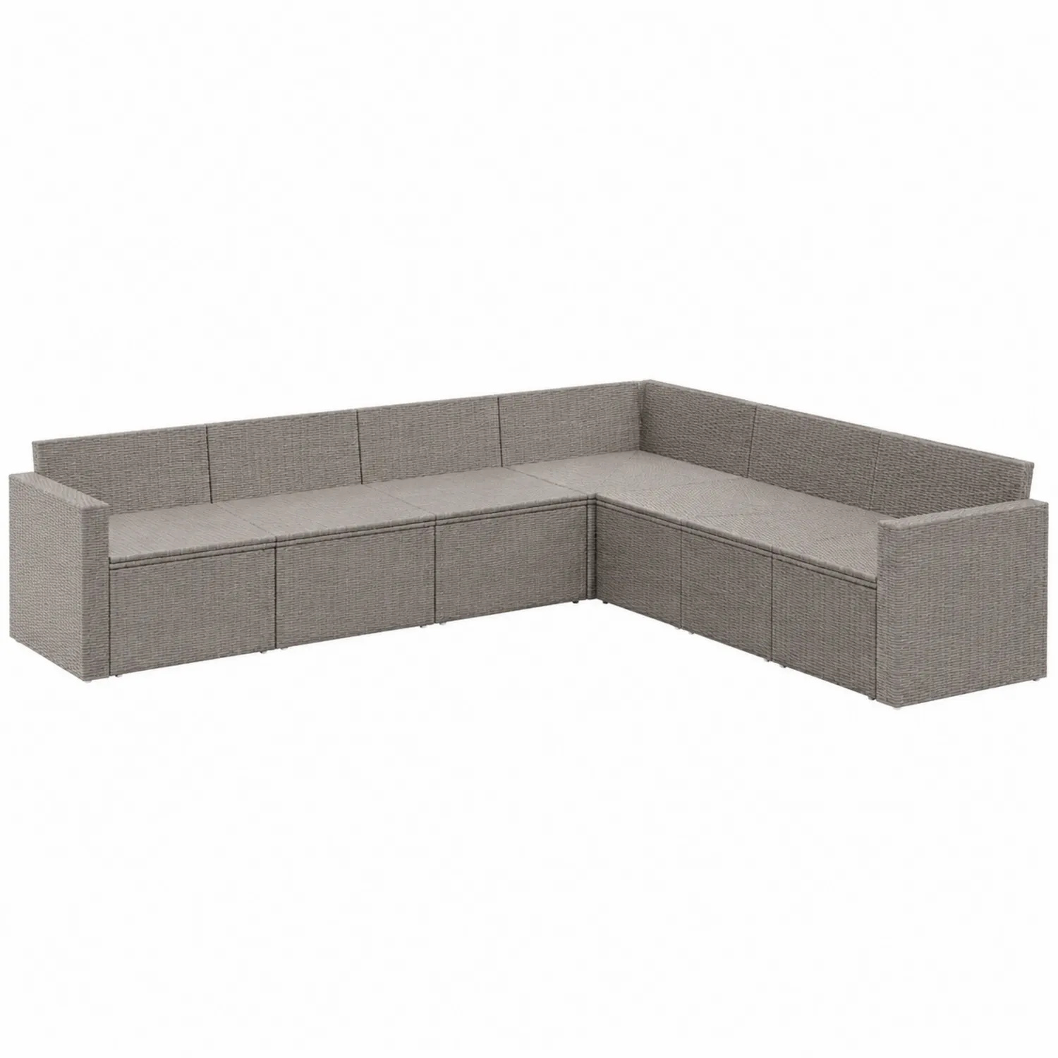 Sofa narożna ogrodowa z technorattanu Szary 200x250 cm