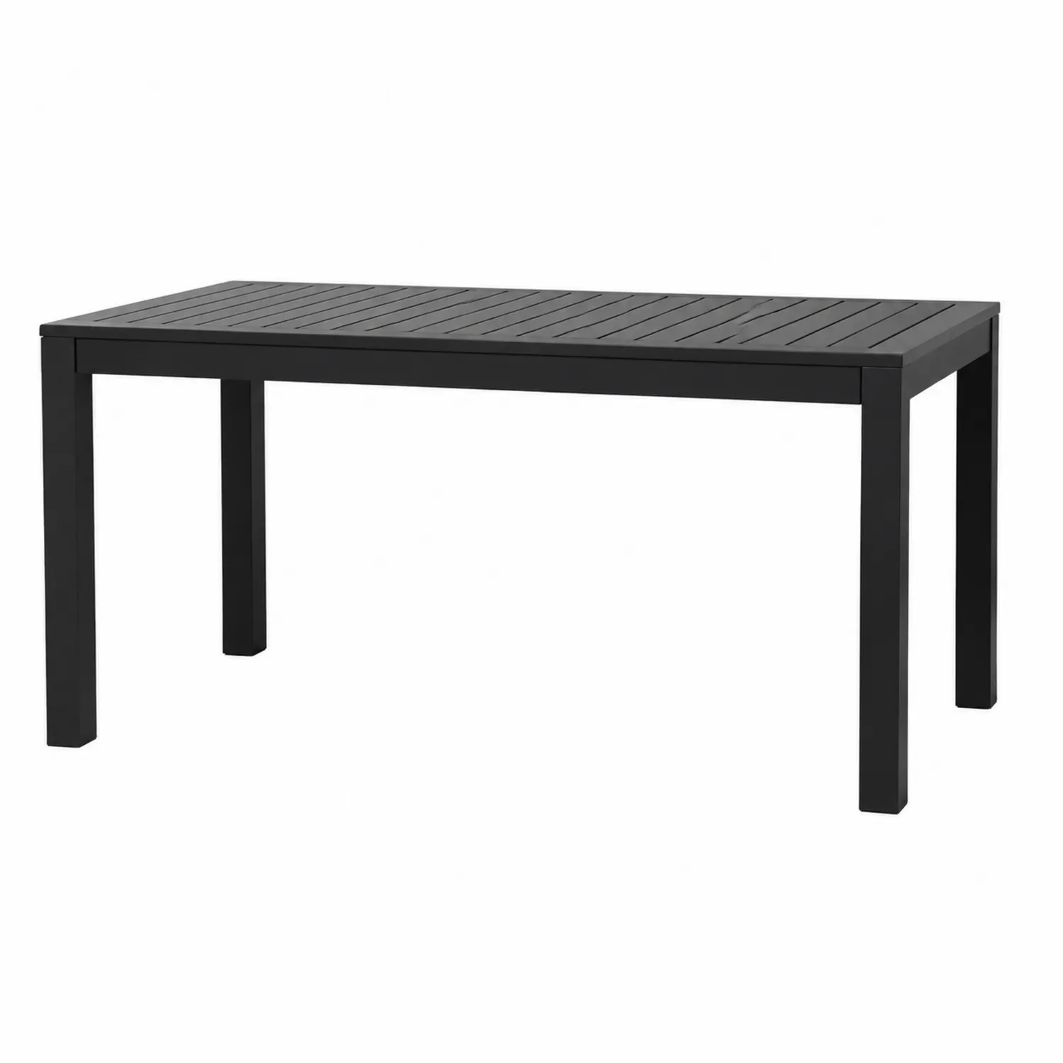 Stół ogrodowy aluminiowy czarny 150x90x75 cm