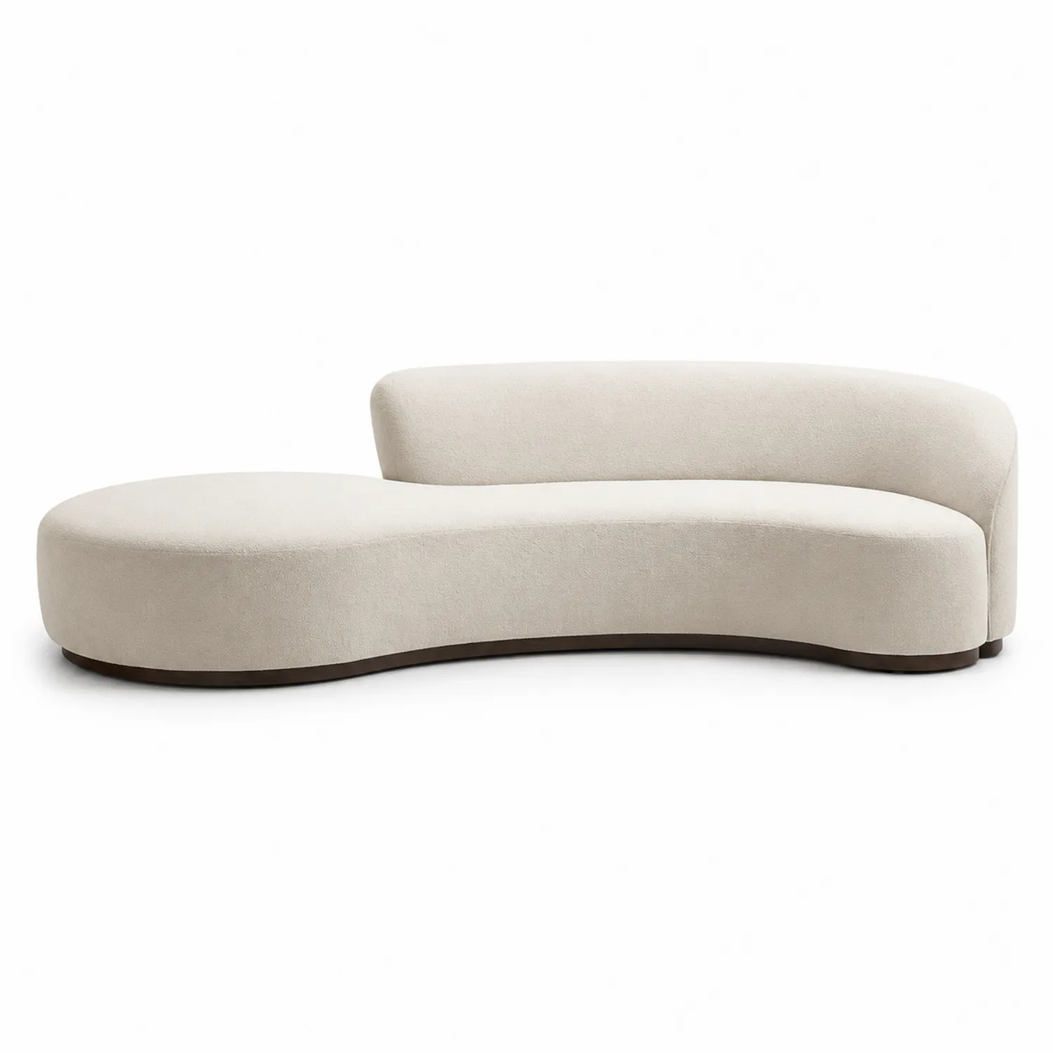 Sofa falista z poliestru beżowa