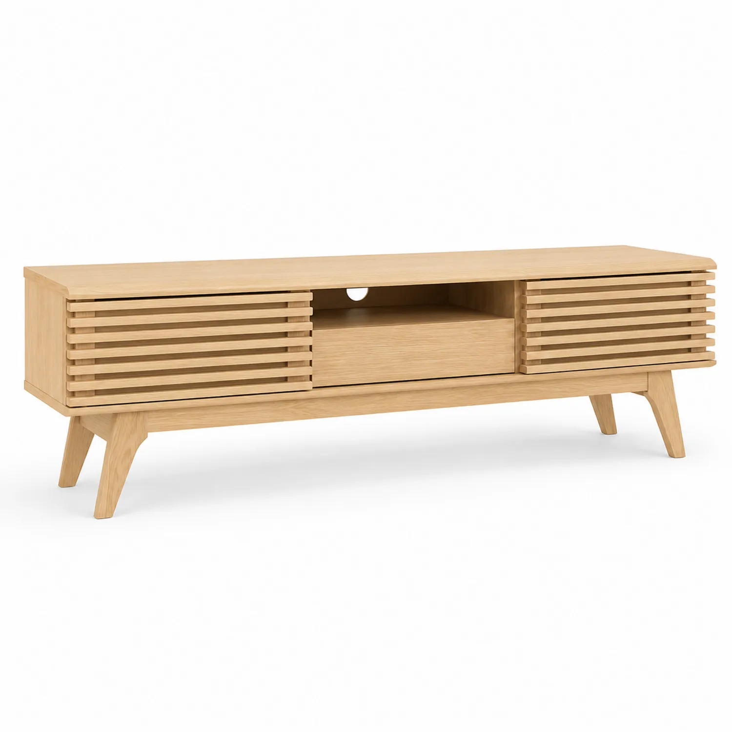 Szafka RTV drewniana dębowa jasny dąb 150x40x45 cm