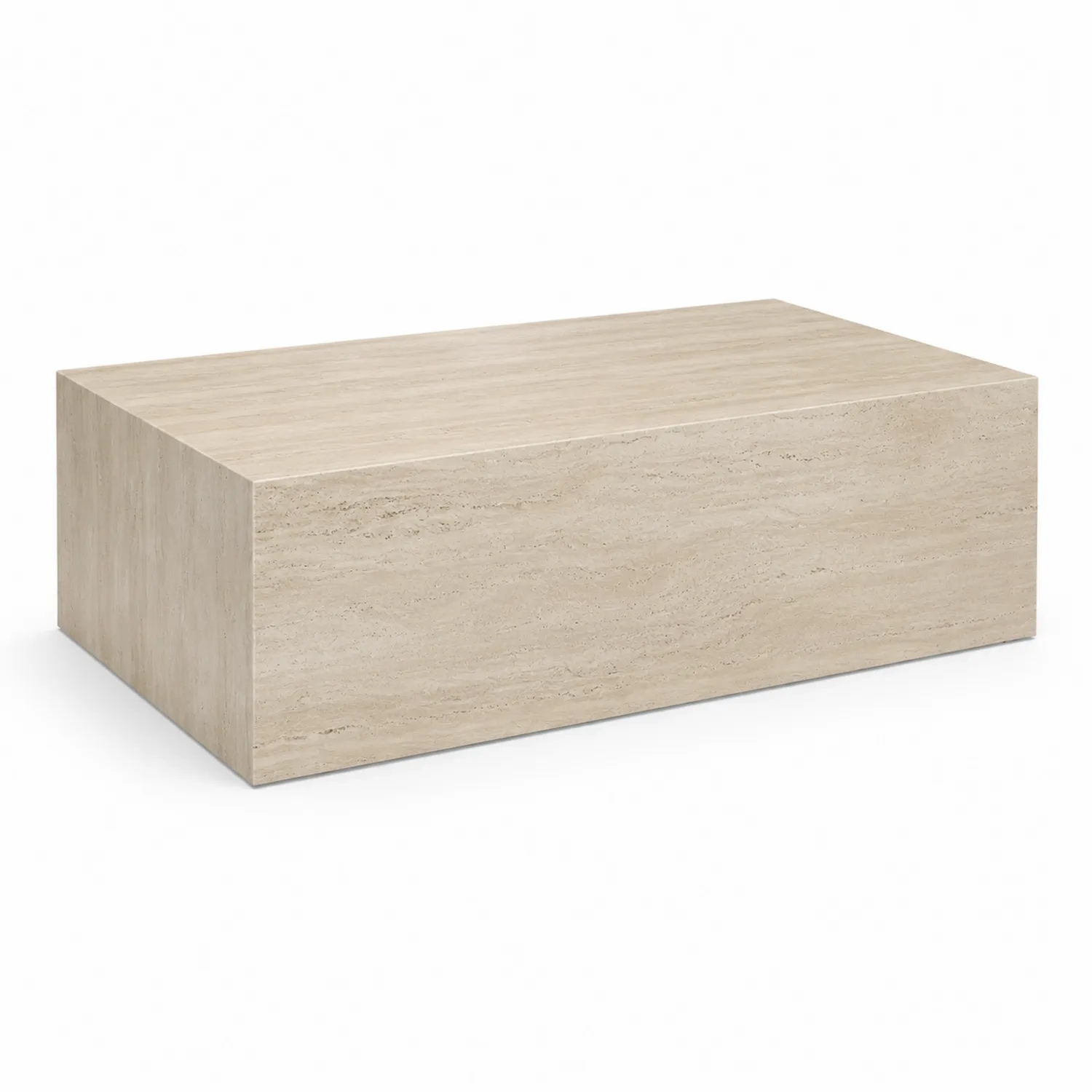 Stolik kawowy trawertyn beżowy 100x60x35 cm