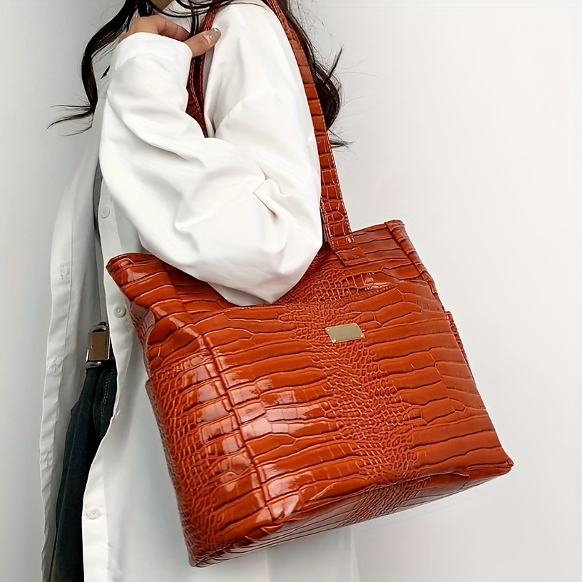 🏆Exclusive discounts for the Queen 49% OFF🔥Elegant Snakeskin PU Leather Tote Bag
