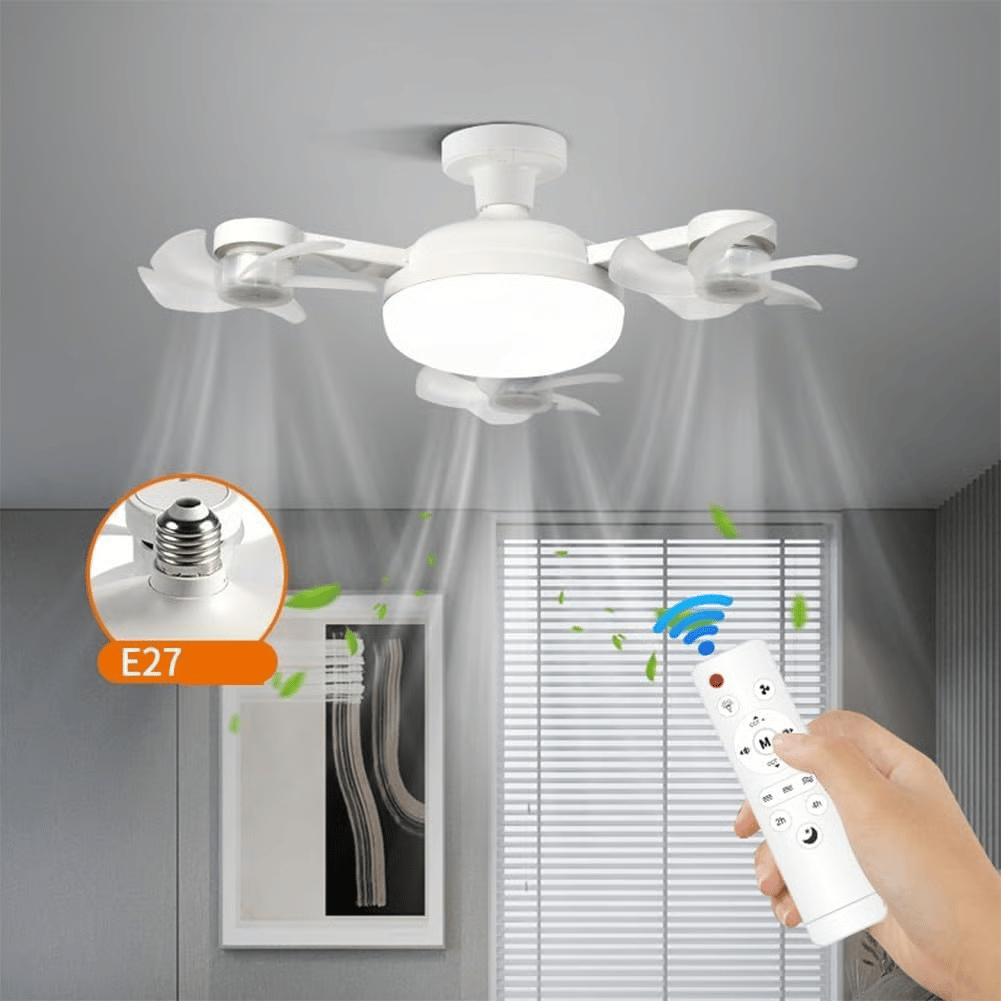 🔥 Last Day 49% OFF💥Screw-In Drone Ceiling Smart Fan with LED Light & Remote Control