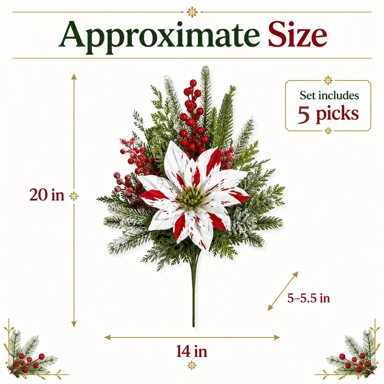 🔥Last Day 70% OFF🎄Christmas Poinsettia Planter Inserts