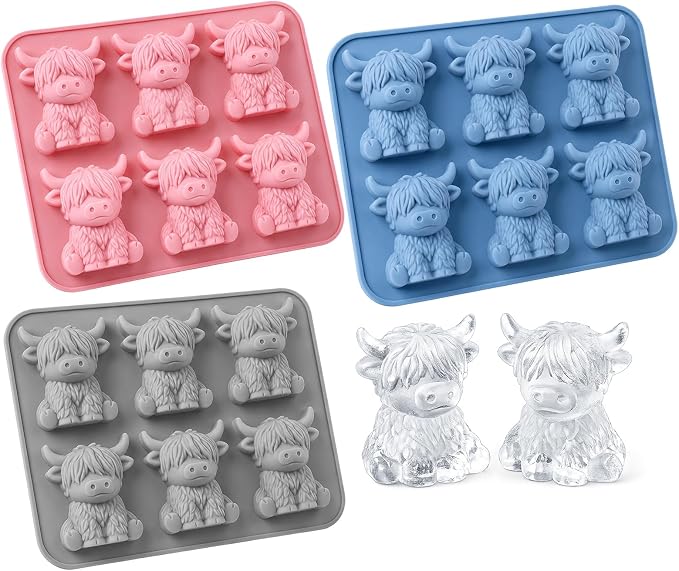 🔥 2026 Best Seller | 3D Highland Cow Ice Cube Tray