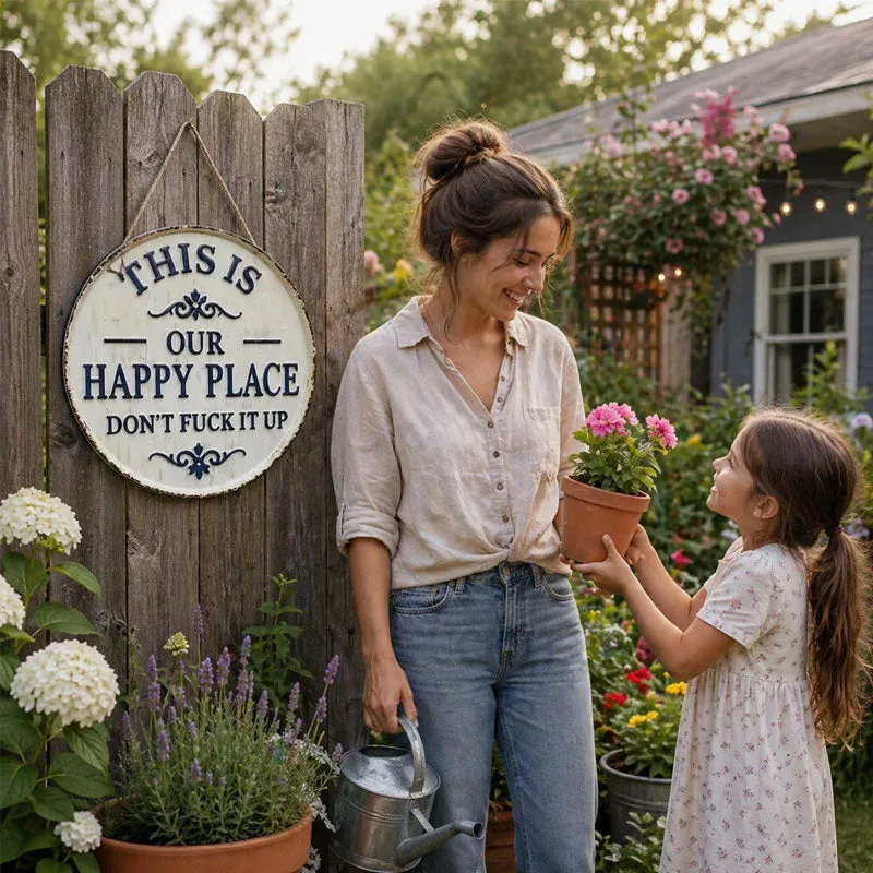 “This Is My/Our Happy Place” Wall Sign