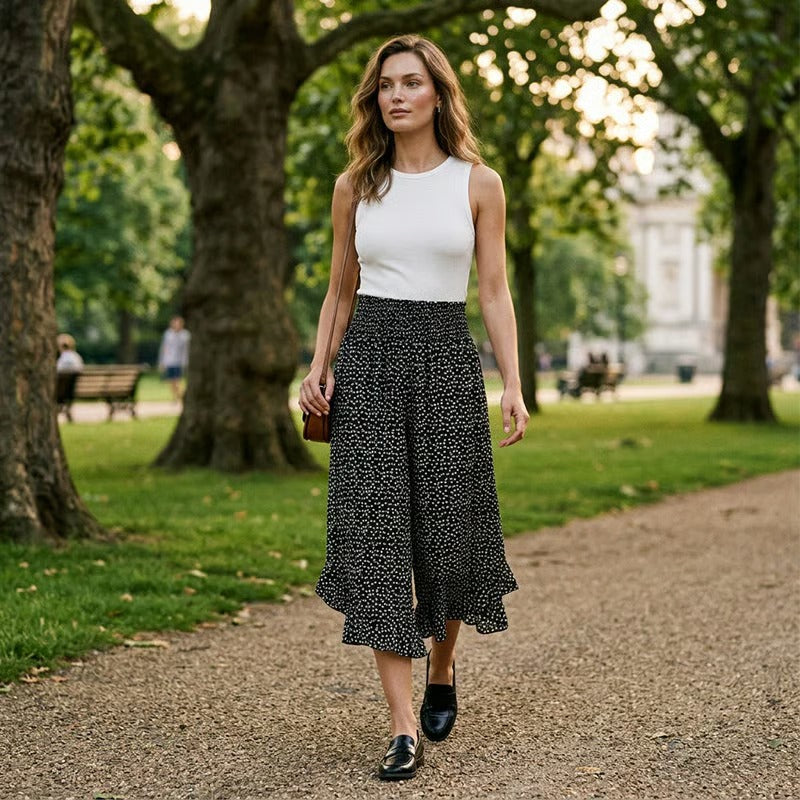 🌓Last Day 49% OFF👖Women's Flowy High Waist Wide-Leg Pants – Slimming, Comfy & Chic🌺