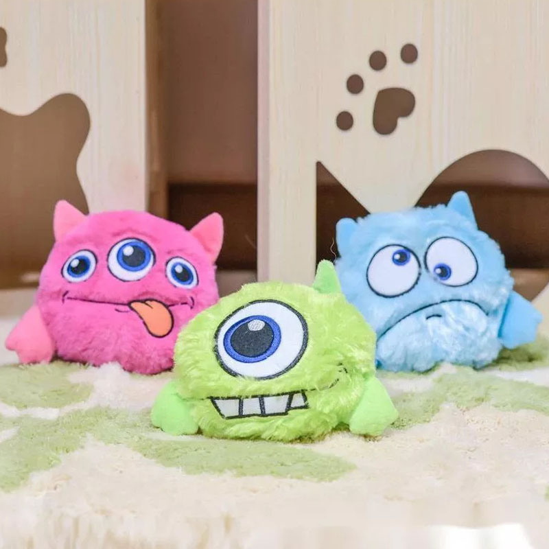 Interactive Monster Plush Giggle Ball Shake Crazy Bouncer Dog Toy 