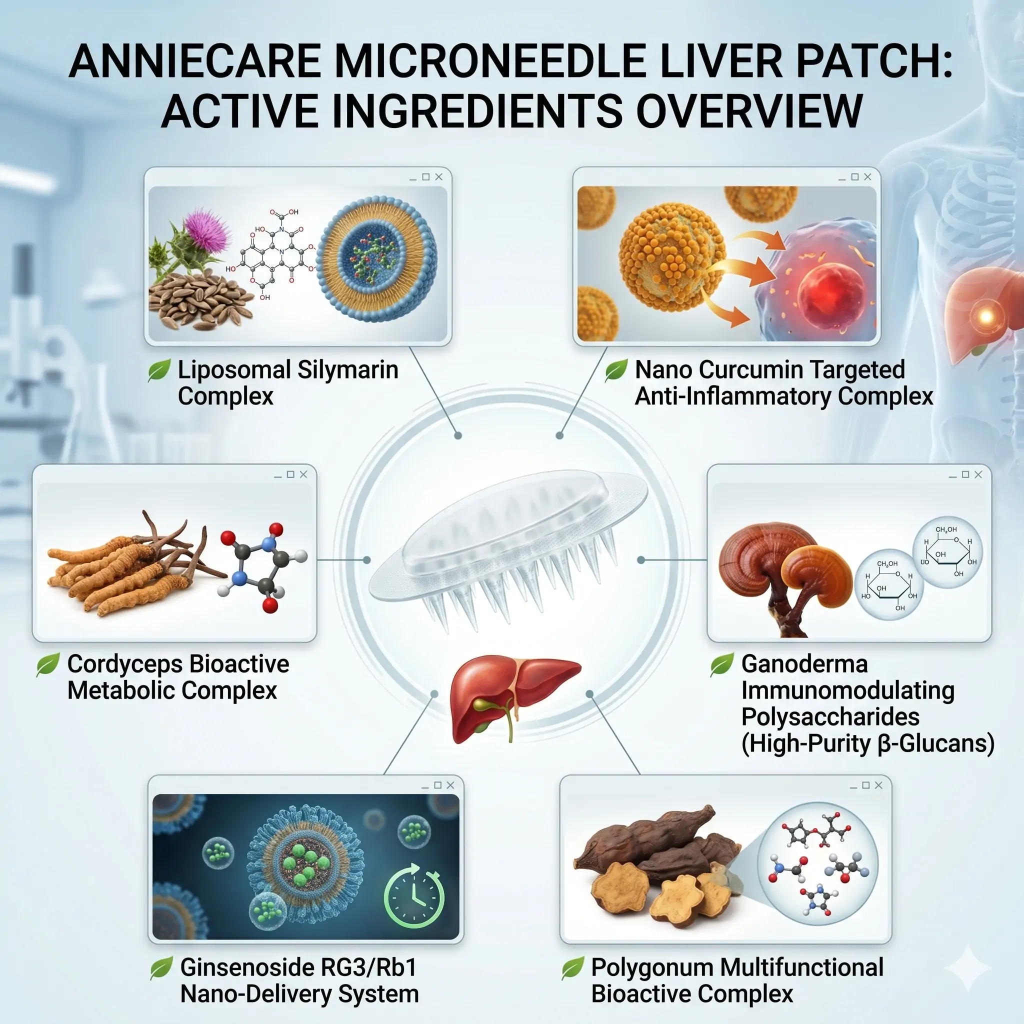 LIVERÊVE® Nano Microneedle Liver Support Patch - Powerful Liver Support - Detox & Repair - Lowers Blood Sugar and Lipids