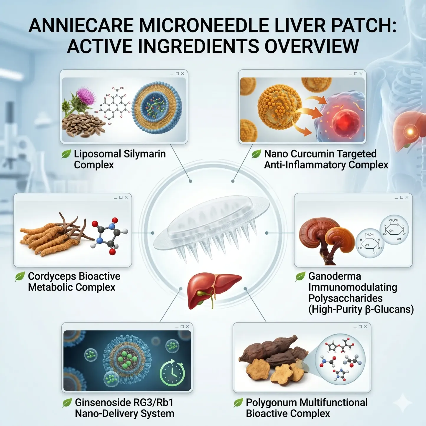 LIVERÊVE® Nano Microneedle Liver Support Patch - Powerful Liver Support - Detox & Repair - Lowers Blood Sugar and Lipids