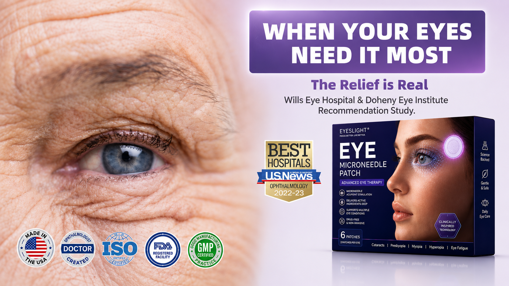 Visiolife® Transdermal Vision-Repair Eye Microneedle Patch✅FDA Approved(Suitable for presbyopia, dry eye syndrome, glaucoma, and cataracts)