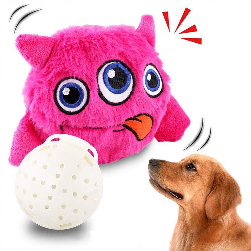 Interactive Monster Plush Giggle Ball Shake Crazy Bouncer Dog Toy 