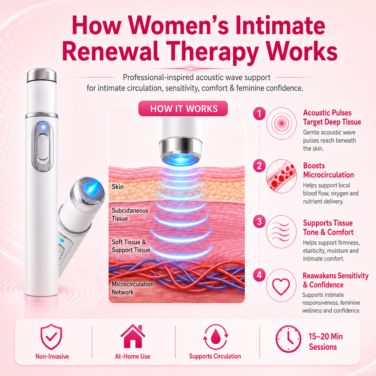 VELYSSA™ Ultrasonic Women's Intimate Tightening, Sensitivity & Full-Body Renewal Device✅ Vaginal Repair✅ HPV Defense✅ Curve Sculpting