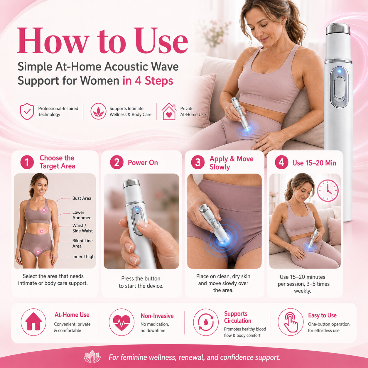 VELYSSA™ Ultrasonic Women's Intimate Tightening, Sensitivity & Full-Body Renewal Device✅ Vaginal Repair✅ HPV Defense✅ Curve Sculpting