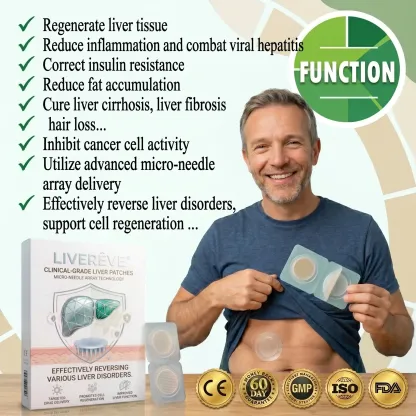 LIVERÊVE® Nano Microneedle Liver Support Patch - Powerful Liver Support - Detox & Repair - Lowers Blood Sugar and Lipids