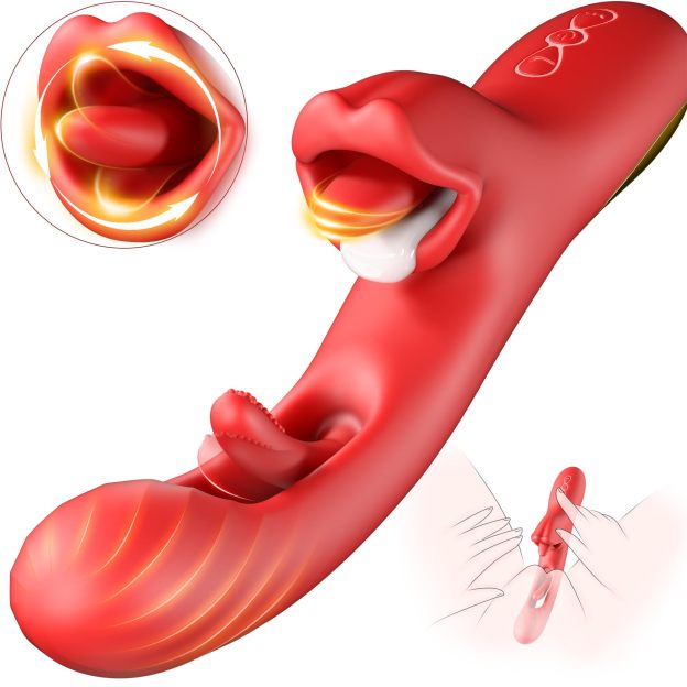 😍Female Sex Toy Vibrator - Realistic Tongue Dildo Sex Toy✨