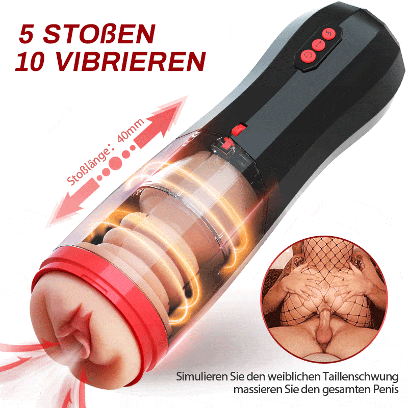 💥2025 Verkaufsschlager: Saugnapf-Vibrations-Masturbator mit Geräusche