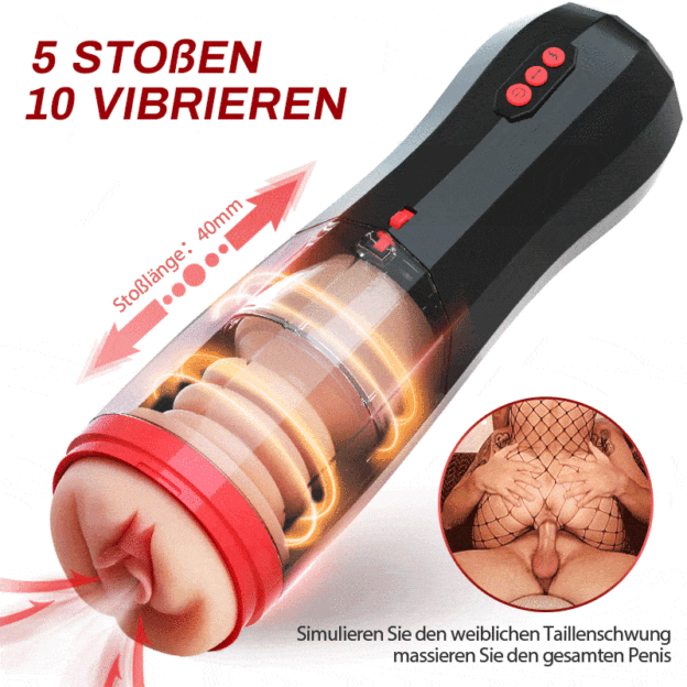 💥2025 Verkaufsschlager: Saugnapf-Vibrations-Masturbator mit Geräuscherzeugung – Vier-in-Eins-Funktion