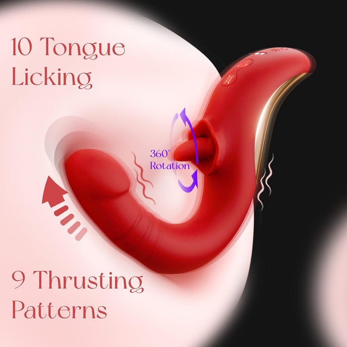 🏆G-spot Vibrator with Licking & Thrusting