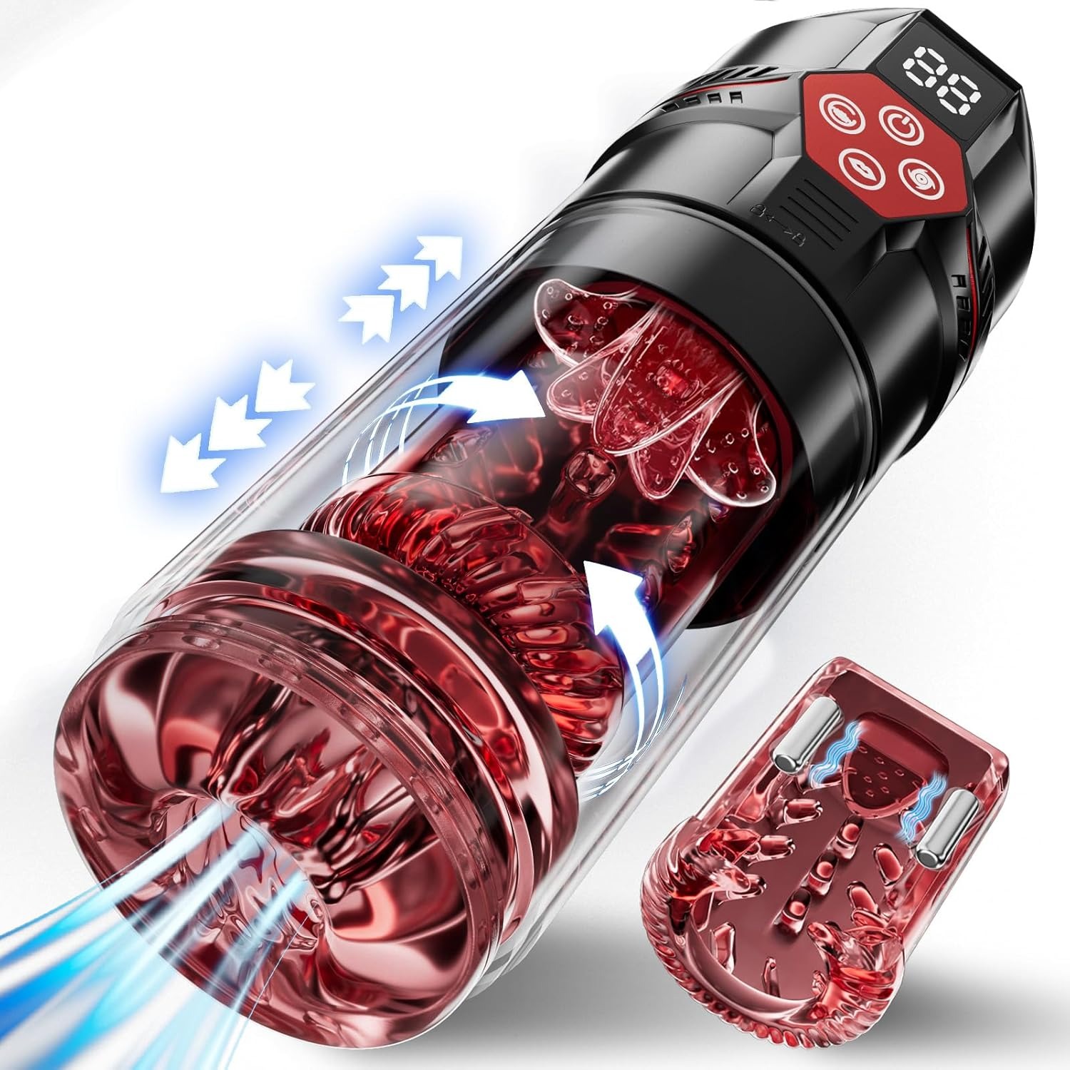 🚀Männlicher Masturbator mit Penispumpe – 🔥Rotations-, Vibrations-, Saug- und Leckfunktionen