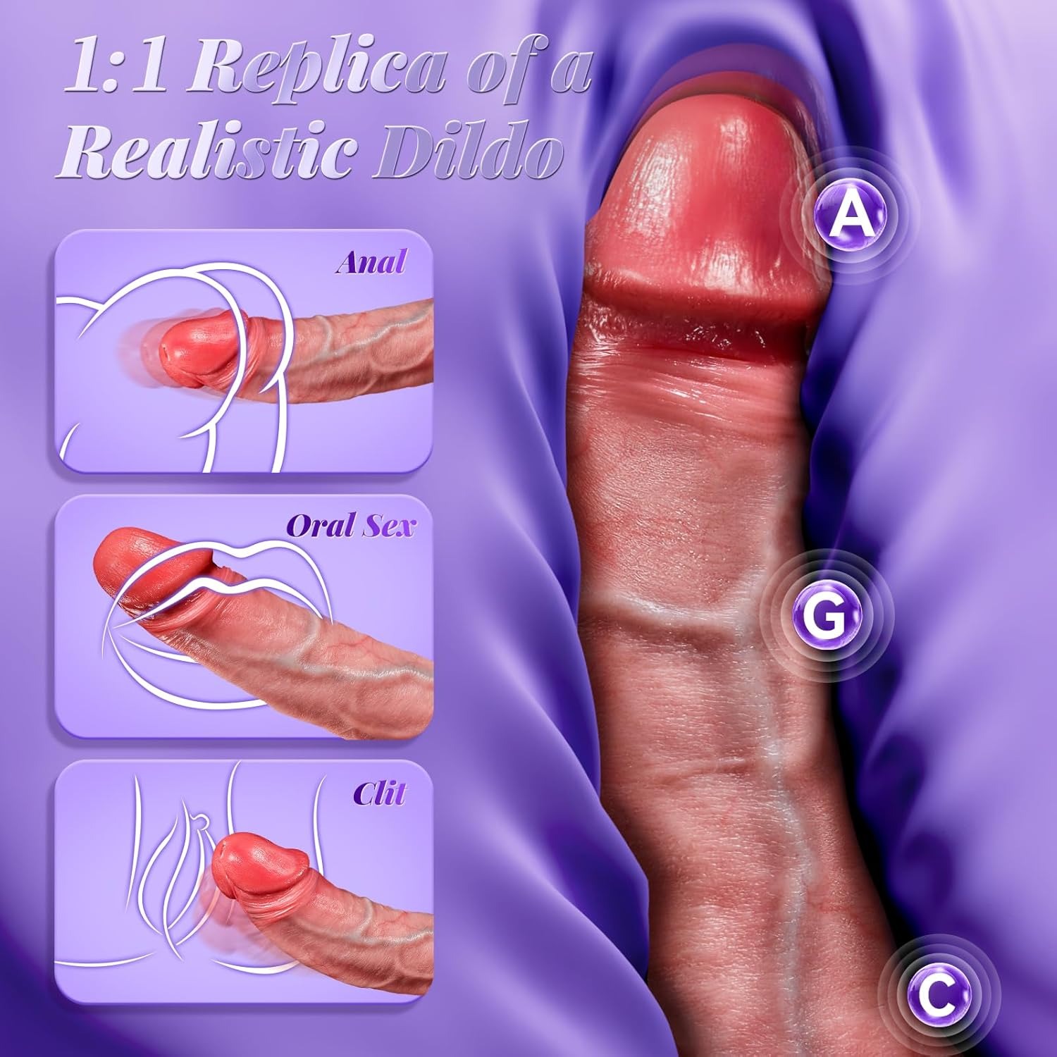 💥Dildo mit Stoßfunktion💥 10 Stoßmodi und 10 Vibrationsmodi, geeignet für Frauen und Paare💕