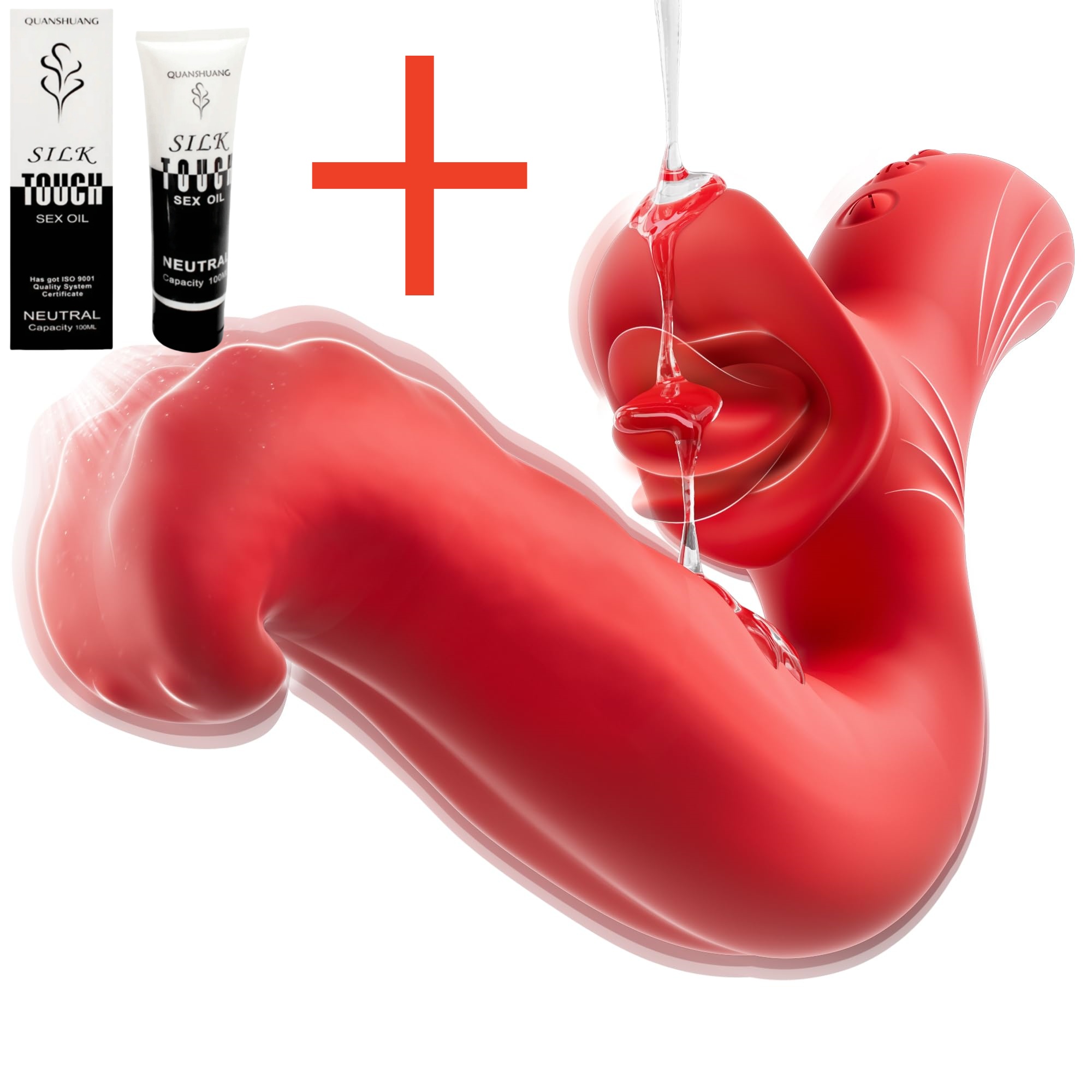 💥Female Sex Swinging Tongue Toy - 👄Thrust Dildo with 10 Swinging and 10 Licking Modes