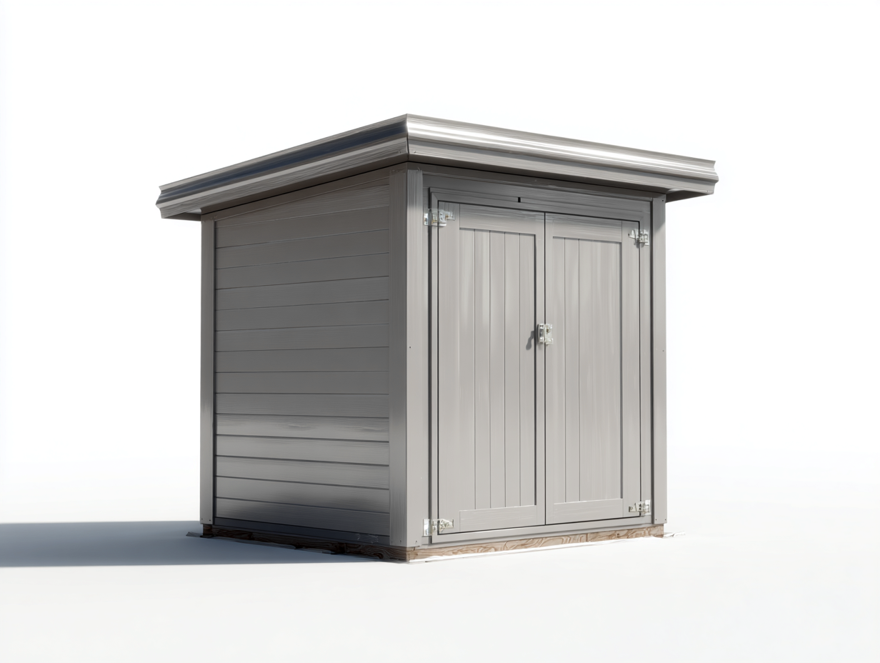 Casetas de jardín metal 180x120x190 cm - Gris - Diseño compacto con doble puerta-Ramisinest