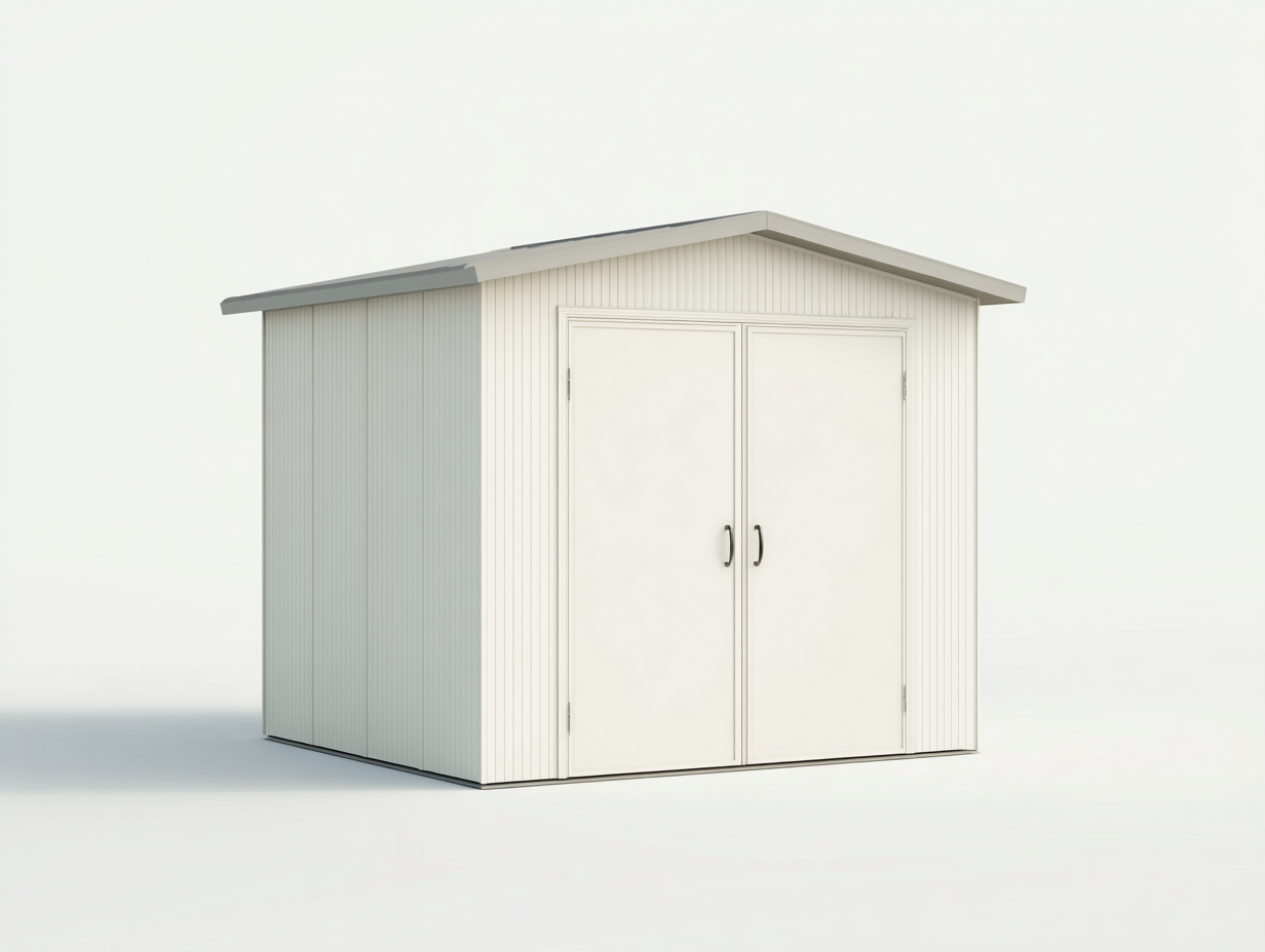 Casetas de jardín madera 200x150x210 cm - Blanco - Diseño funcional con doble puerta-Ramisinest