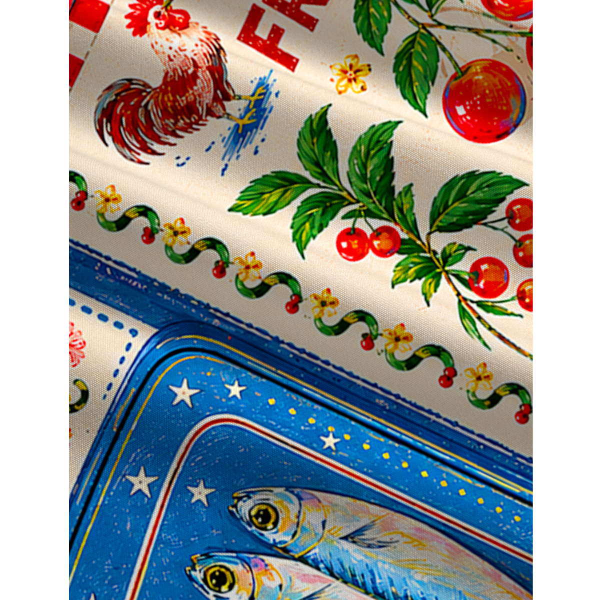 Fruits, Flowers & Fish Feast Jumpsuit with Pockets for Women
