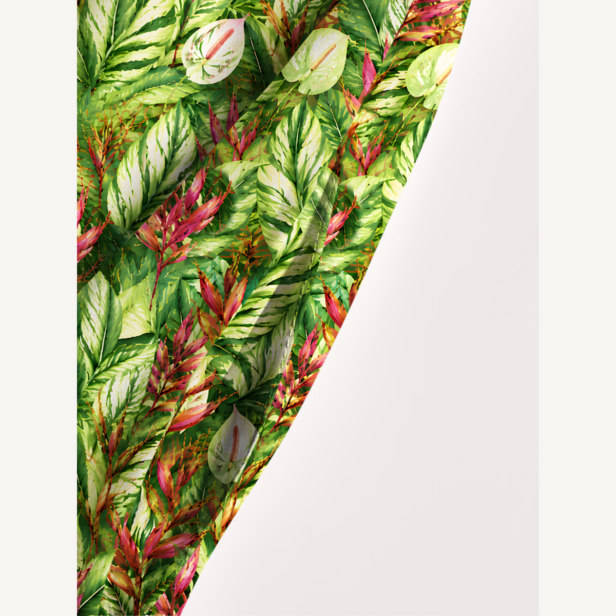 Tropical Flowers Wide Straps Maxi Dress With Pockets