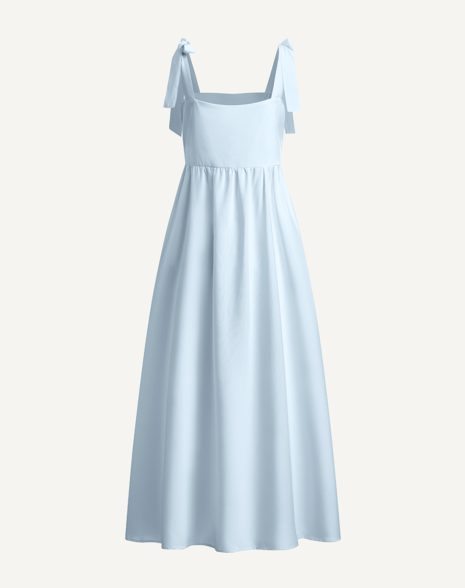 Lemon & Palm Beach Bow Strap Maxi Dress