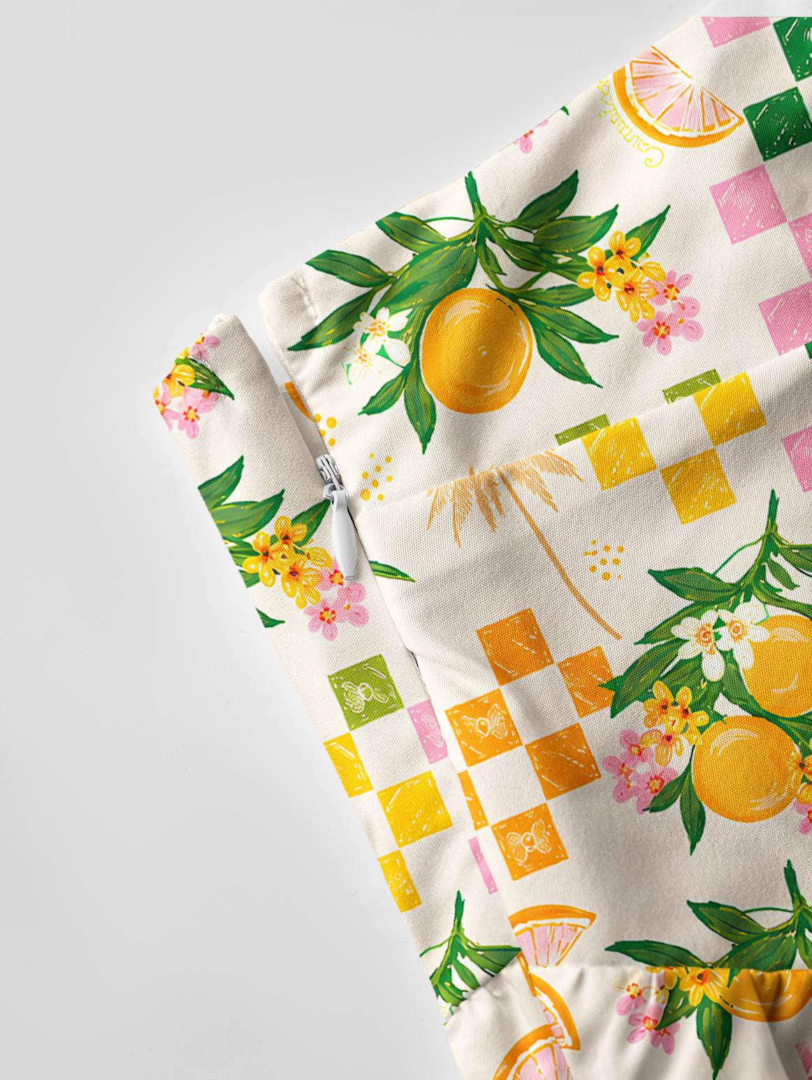 Citrus Breeze Bow Strap Maxi Dress