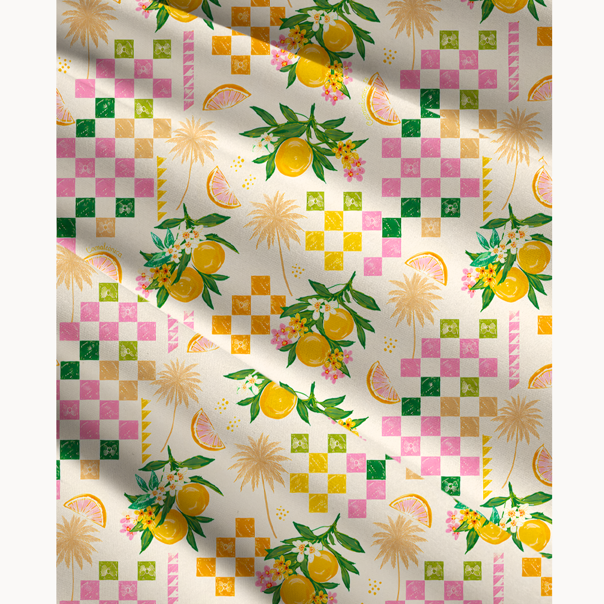 Citrus Breeze Maxi Skirt & Strapless Dress  