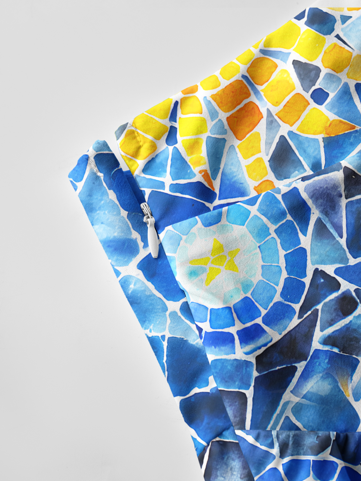 Mosaic Sun & Star Patter Bow Strap Maxi Dress