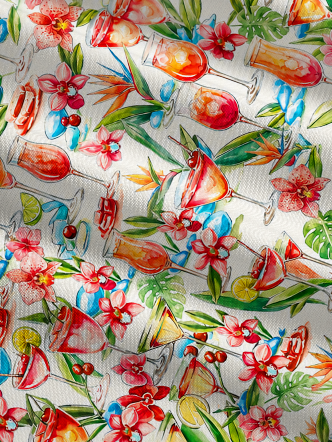 Tropical Cocktail Party Bow Strap Maxi Dress
