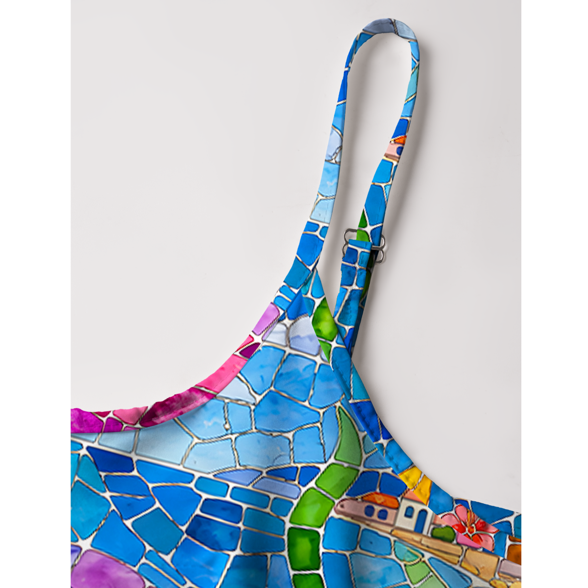 Under the Sea Print Spaghetti Strap Mini Dress