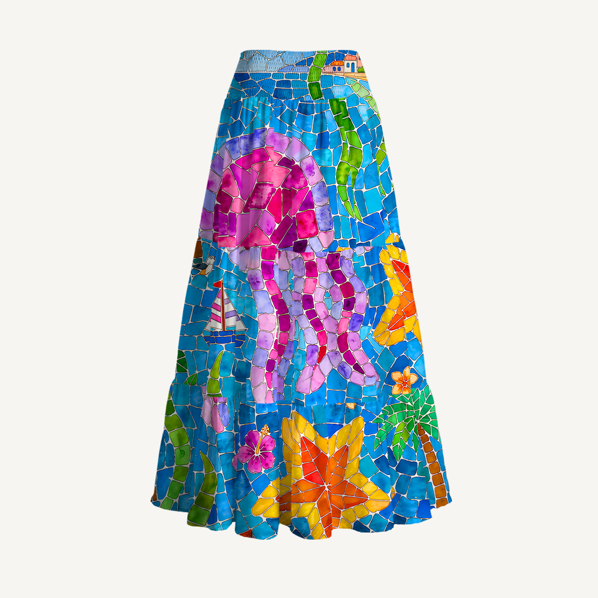 Under the Sea Maxi Skirt & Strapless Dress  
