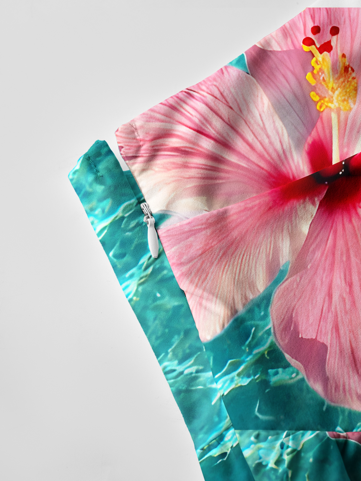 Hibiscus on the sea  Bow Strap Maxi Dress