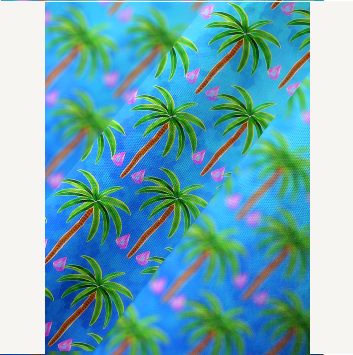 Mosaic Palm Tree Kimono Sleeve Kaftan Dress