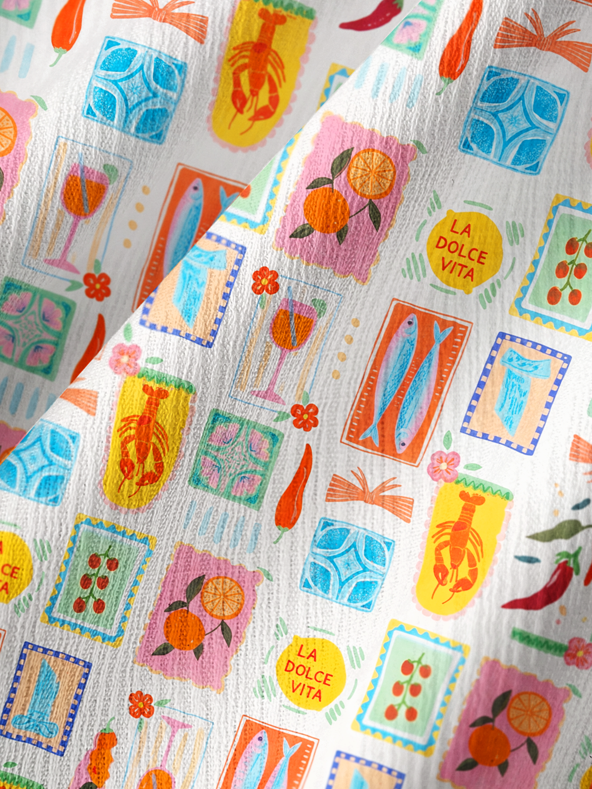 Tropical Stamp Print Wide Leg Tie Waist Pants With Pockets
