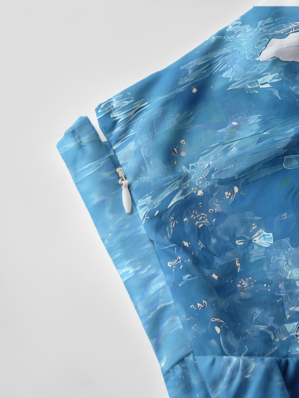 Floating Lilies in sea Bow Strap Maxi Dress