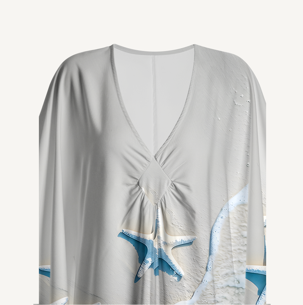Starfish by the Shore Kimono Sleeve Kaftan Dress